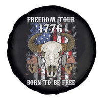 Freedom Tour 1776 Western Spare Tire Cover Born To Be Free Buffalo Skull 4th of July Patriot - Wonder Print Shop