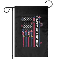 Happy 4th of July American Flag Fireworks Garden Flag