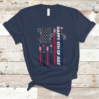 4th of July T Shirt Happy 4th Of July American Flag Firework Men Women Kid Funny - Wonder Print Shop
