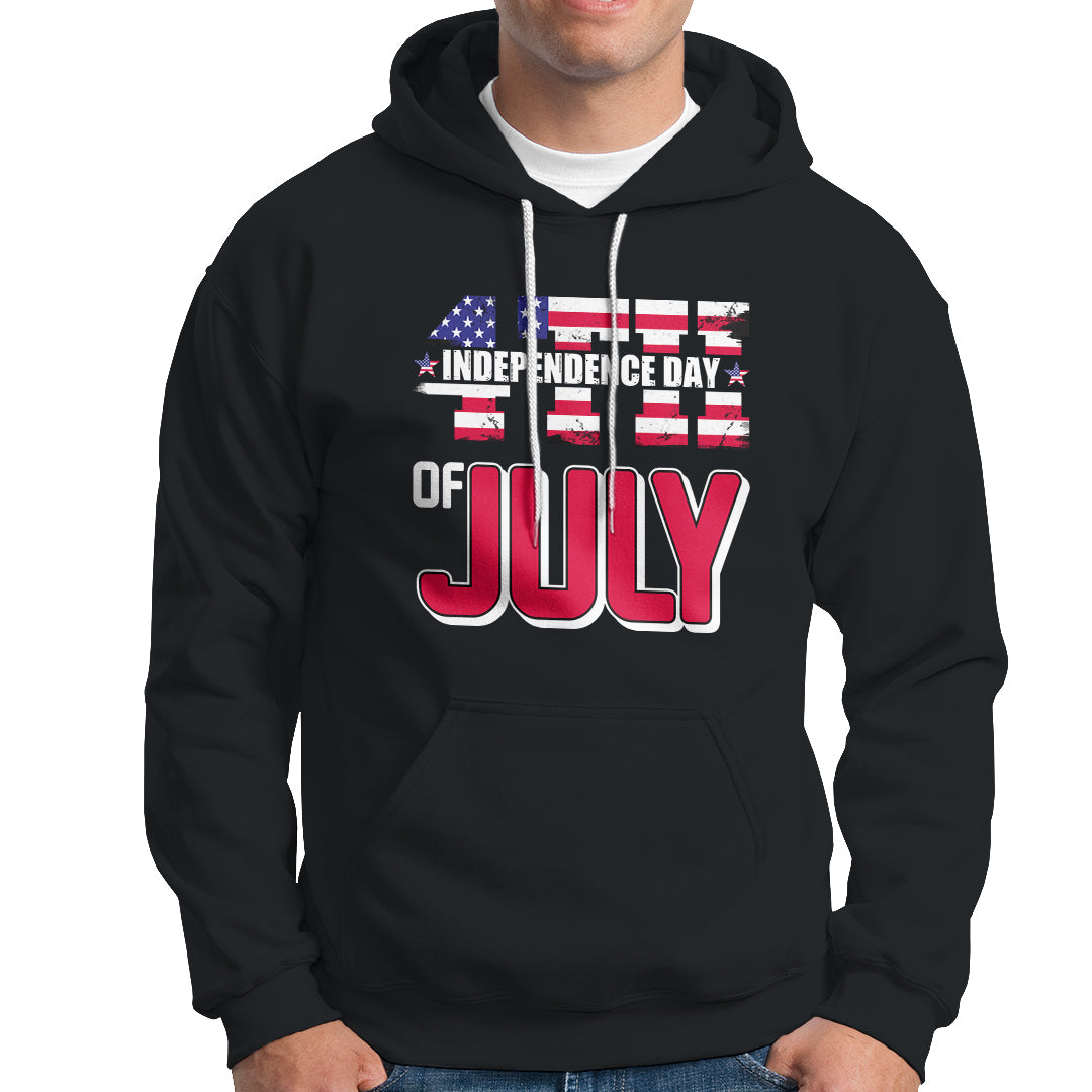 4th of July Hoodie Happy 4th Of July Independence Day American Kid Women Men - Wonder Print Shop