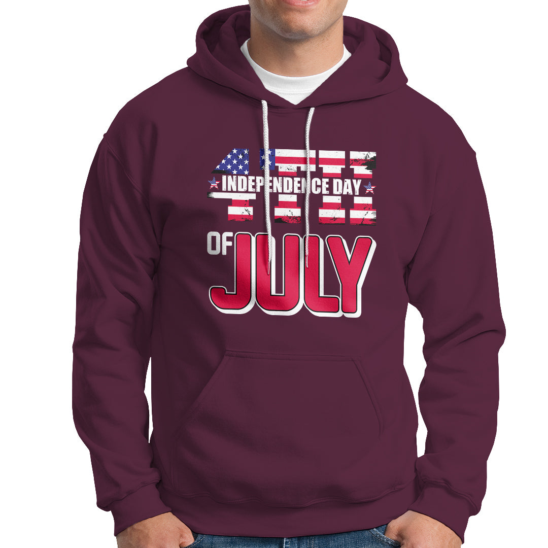 4th of July Hoodie Happy 4th Of July Independence Day American Kid Women Men - Wonder Print Shop