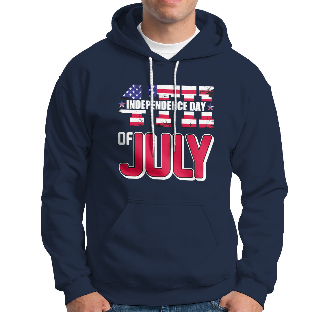 4th of July Hoodie Happy 4th Of July Independence Day American Kid Women Men - Wonder Print Shop