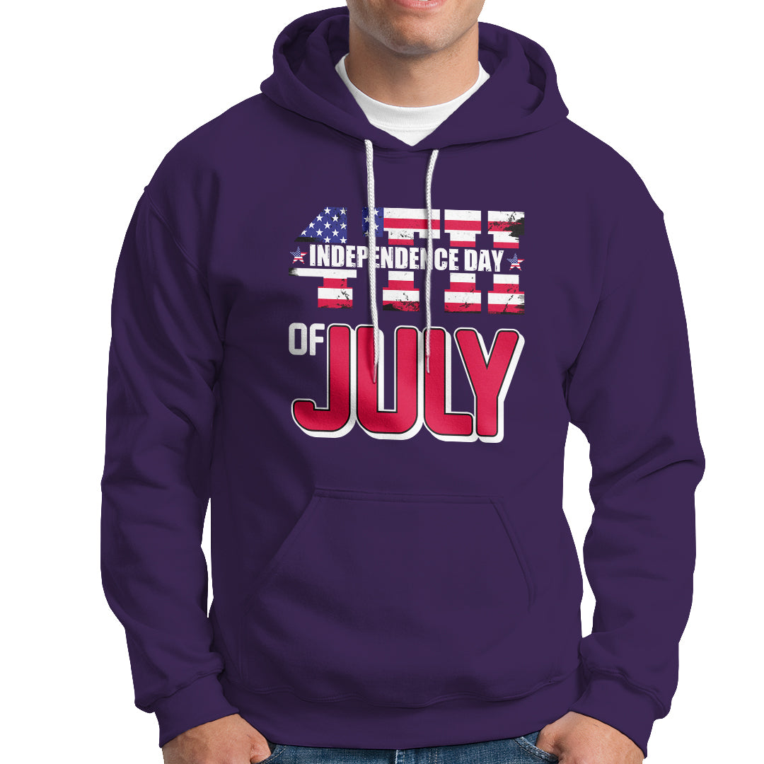4th of July Hoodie Happy 4th Of July Independence Day American Kid Women Men - Wonder Print Shop