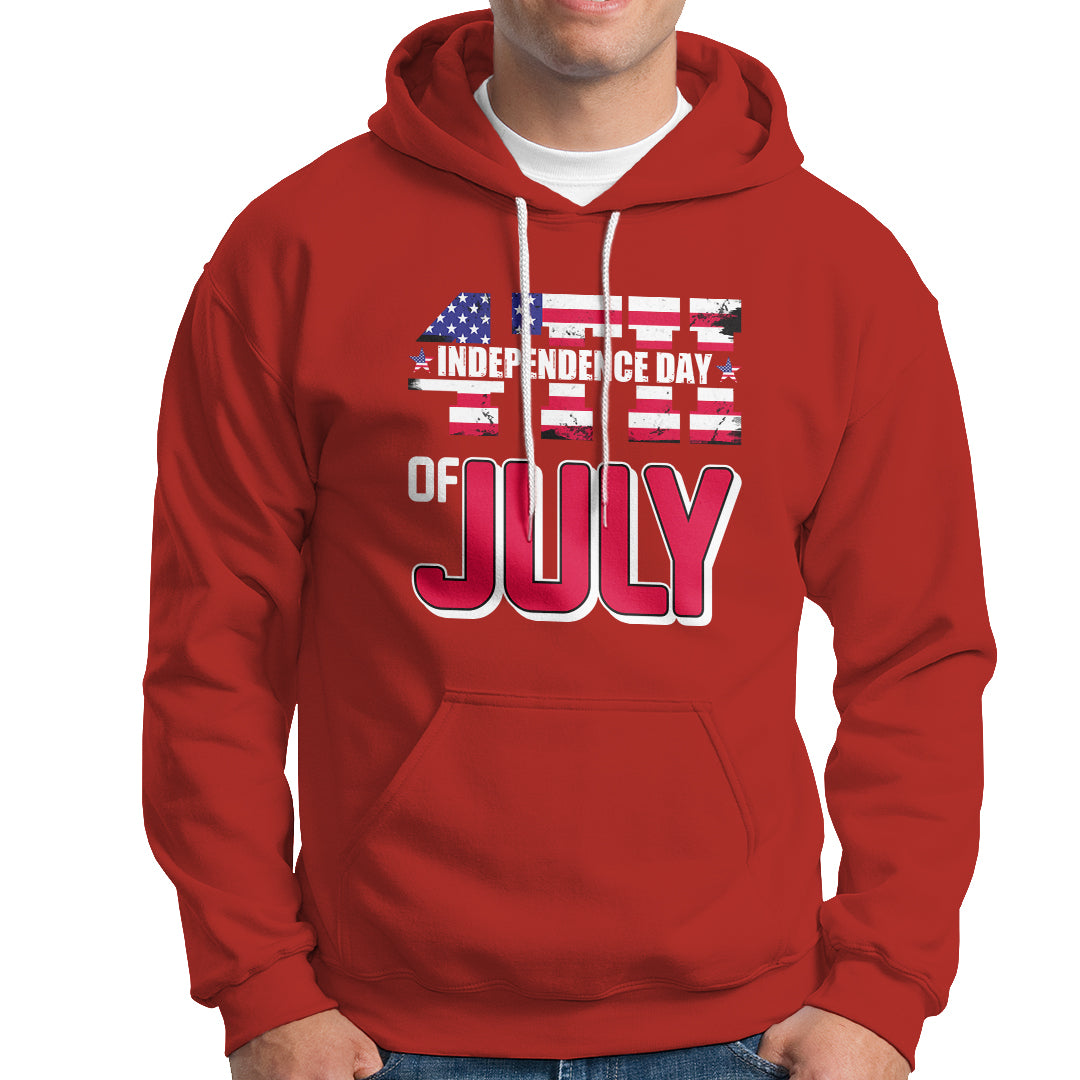 4th of July Hoodie Happy 4th Of July Independence Day American Kid Women Men - Wonder Print Shop