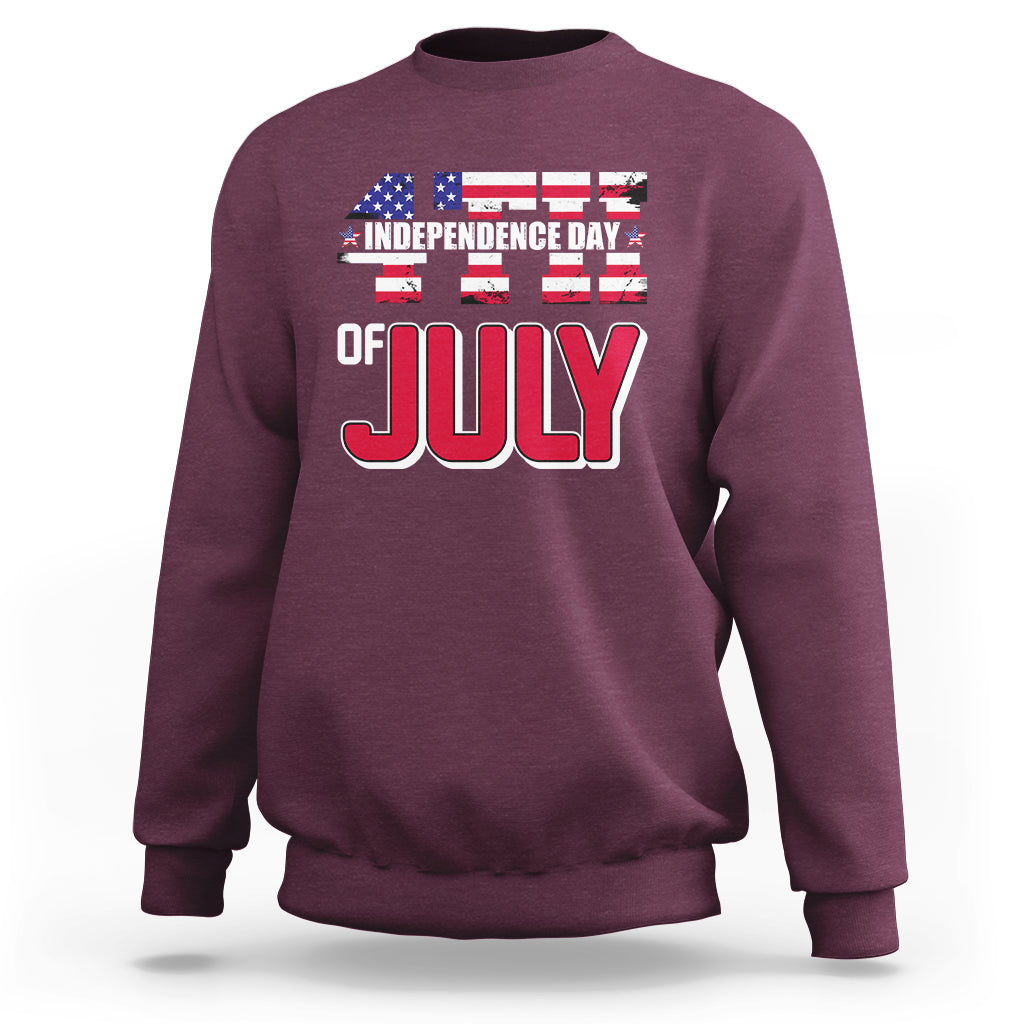 4th of July Sweatshirt Happy 4th Of July Independence Day American Kid Women Men - Wonder Print Shop