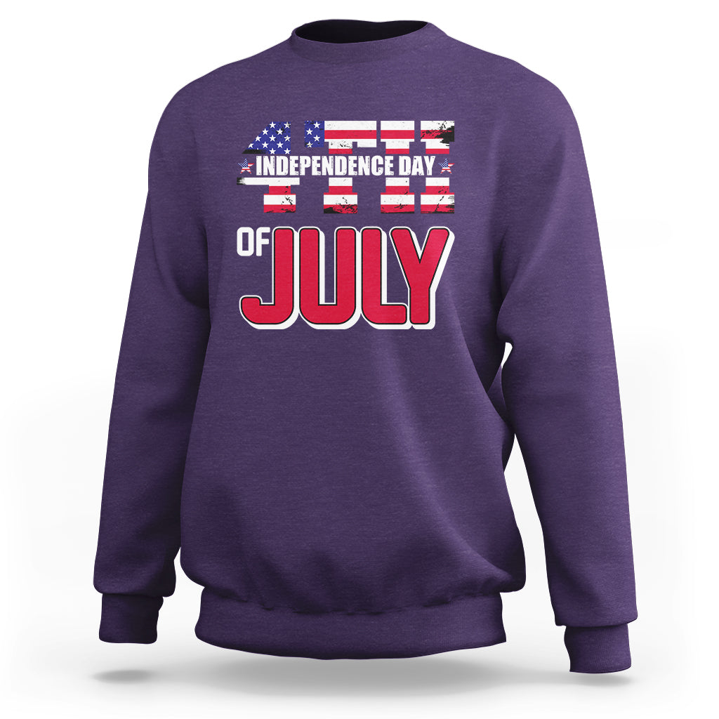 4th of July Sweatshirt Happy 4th Of July Independence Day American Kid Women Men - Wonder Print Shop