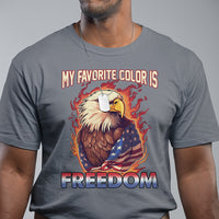 American Eagle US Flag Shirt My Favorite Color Is Freedom Patriotic T-shirt, US Pride 4th of July T-Shirt for American Patriots, Patriot T Shirt - Wonder Print Shop