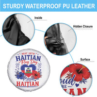 May 18th Haitian Flag Day Floral Hibiscus Spare Tire Cover Proud To Be Haitian Heritage Pride