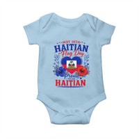 May 18th Haitian Flag Day Floral Hibiscus Baby Onesie Proud To Be Haitian Heritage Pride