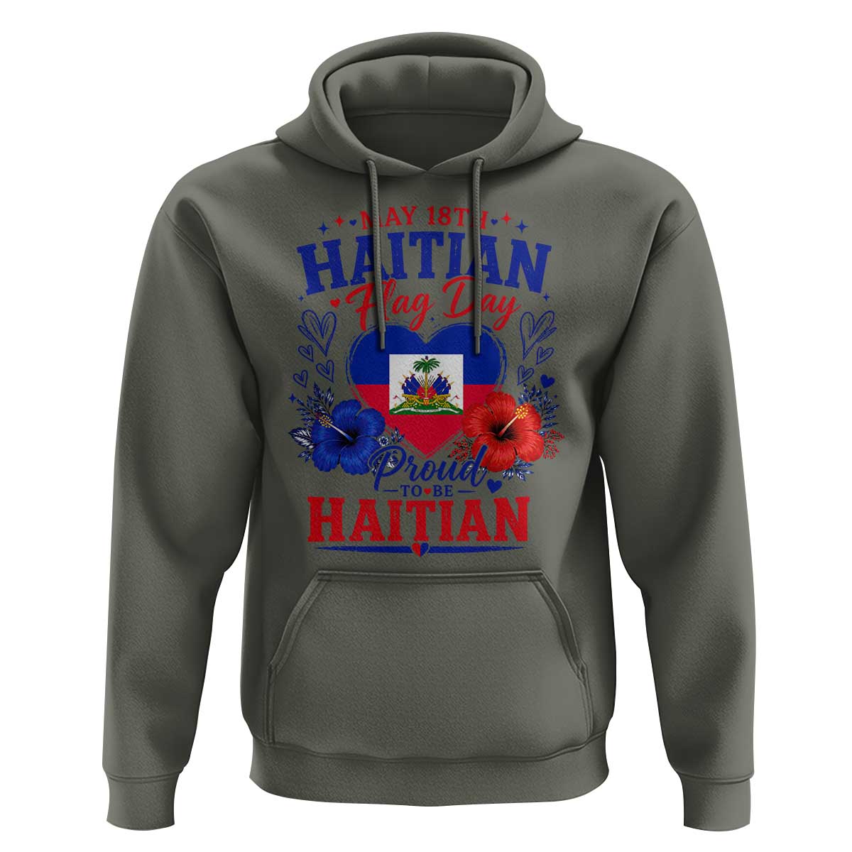 May 18th Haitian Flag Day Floral Hibiscus Hoodie Proud To Be Haitian Heritage Pride