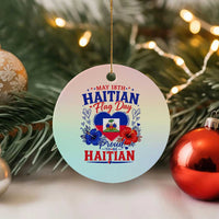 May 18th Haitian Flag Day Floral Hibiscus Ceramic Ornament Proud To Be Haitian Heritage Pride