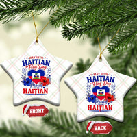 May 18th Haitian Flag Day Floral Hibiscus Ceramic Ornament Proud To Be Haitian Heritage Pride