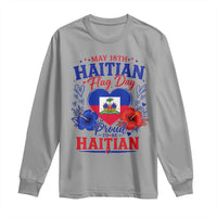 May 18th Haitian Flag Day Floral Hibiscus Long Sleeve Shirt Proud To Be Haitian Heritage Pride