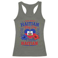 May 18th Haitian Flag Day Floral Hibiscus Racerback Tank Top Proud To Be Haitian Heritage Pride