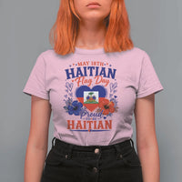 May 18th Haitian Flag Day Floral Hibiscus T Shirt For Women Proud To Be Haitian Heritage Pride