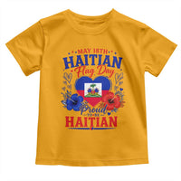 May 18th Haitian Flag Day Floral Hibiscus Toddler T Shirt Proud To Be Haitian Heritage Pride