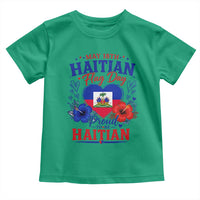 May 18th Haitian Flag Day Floral Hibiscus Toddler T Shirt Proud To Be Haitian Heritage Pride