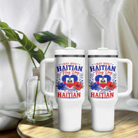 May 18th Haitian Flag Day Floral Hibiscus Tumbler With Handle Proud To Be Haitian Heritage Pride