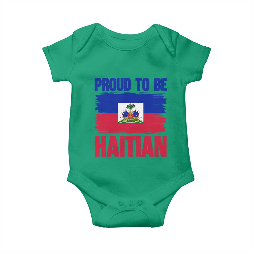 Proud To Be Haitian Baby Onesie Haiti Flag Heritage Pride