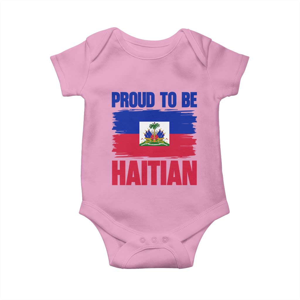 Proud To Be Haitian Baby Onesie Haiti Flag Heritage Pride