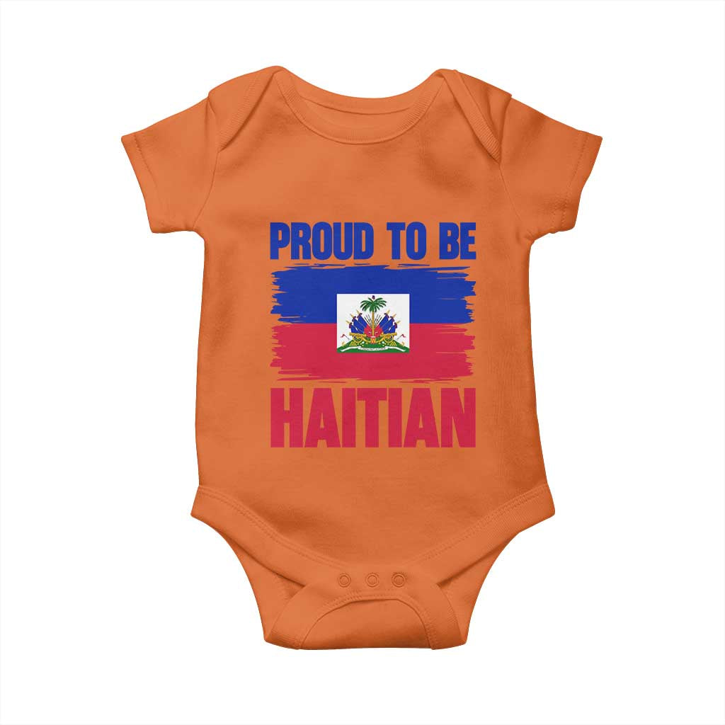 Proud To Be Haitian Baby Onesie Haiti Flag Heritage Pride