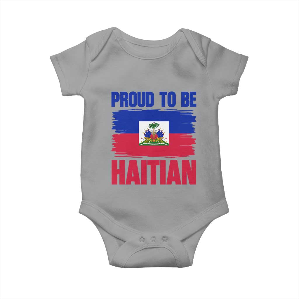 Proud To Be Haitian Baby Onesie Haiti Flag Heritage Pride