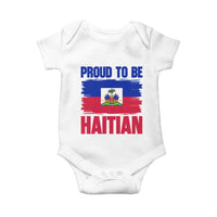 Proud To Be Haitian Baby Onesie Haiti Flag Heritage Pride