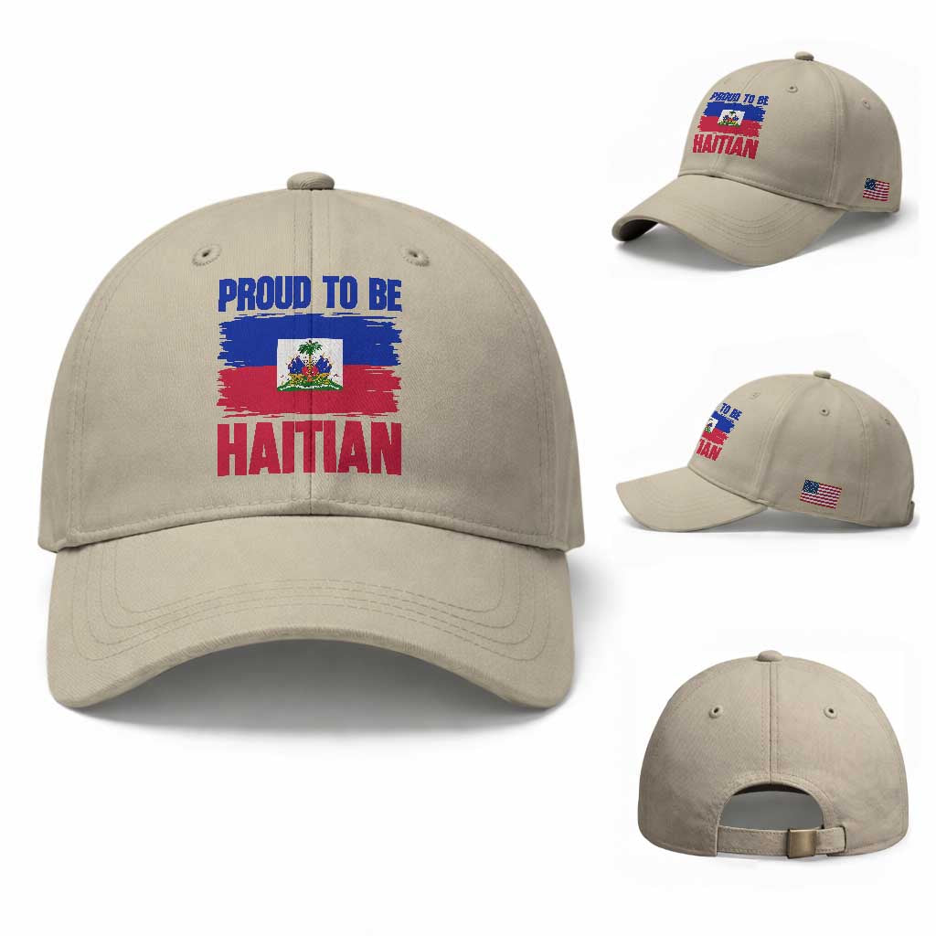 Proud To Be Haitian Baseball Cap Haiti Flag Heritage Pride