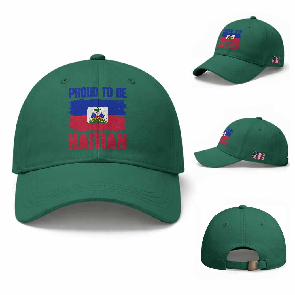 Proud To Be Haitian Baseball Cap Haiti Flag Heritage Pride