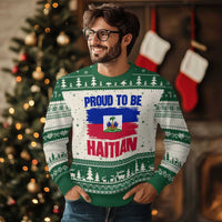 Proud To Be Haitian Ugly Christmas Sweater Haiti Flag Heritage Pride