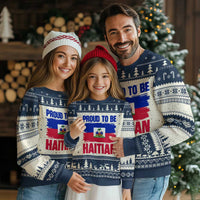Proud To Be Haitian Ugly Christmas Sweater Haiti Flag Heritage Pride