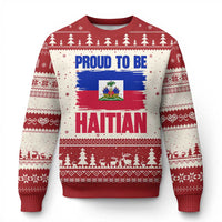 Proud To Be Haitian Ugly Christmas Sweater Haiti Flag Heritage Pride
