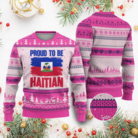 Proud To Be Haitian Ugly Christmas Sweater Haiti Flag Heritage Pride