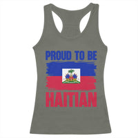 Proud To Be Haitian Racerback Tank Top Haiti Flag Heritage Pride