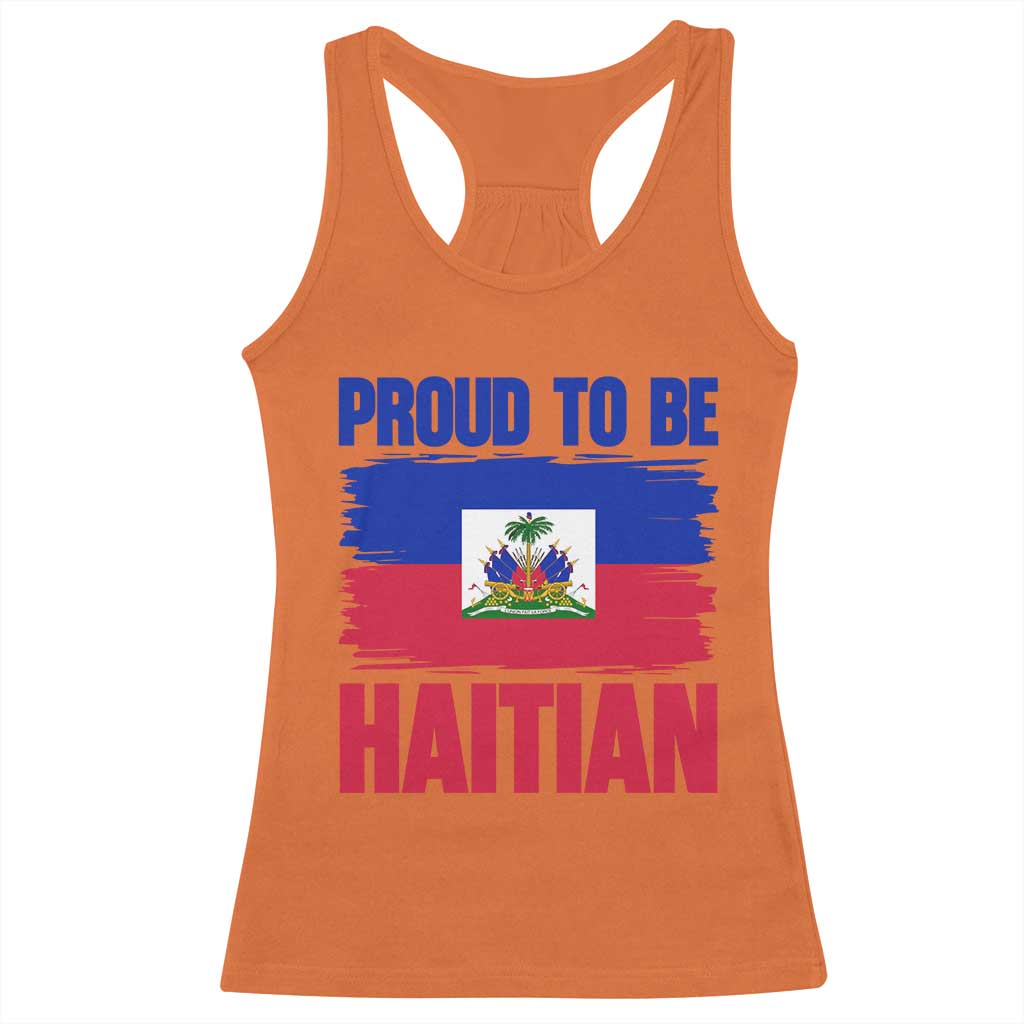 Proud To Be Haitian Racerback Tank Top Haiti Flag Heritage Pride