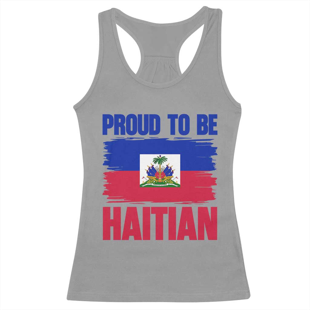 Proud To Be Haitian Racerback Tank Top Haiti Flag Heritage Pride