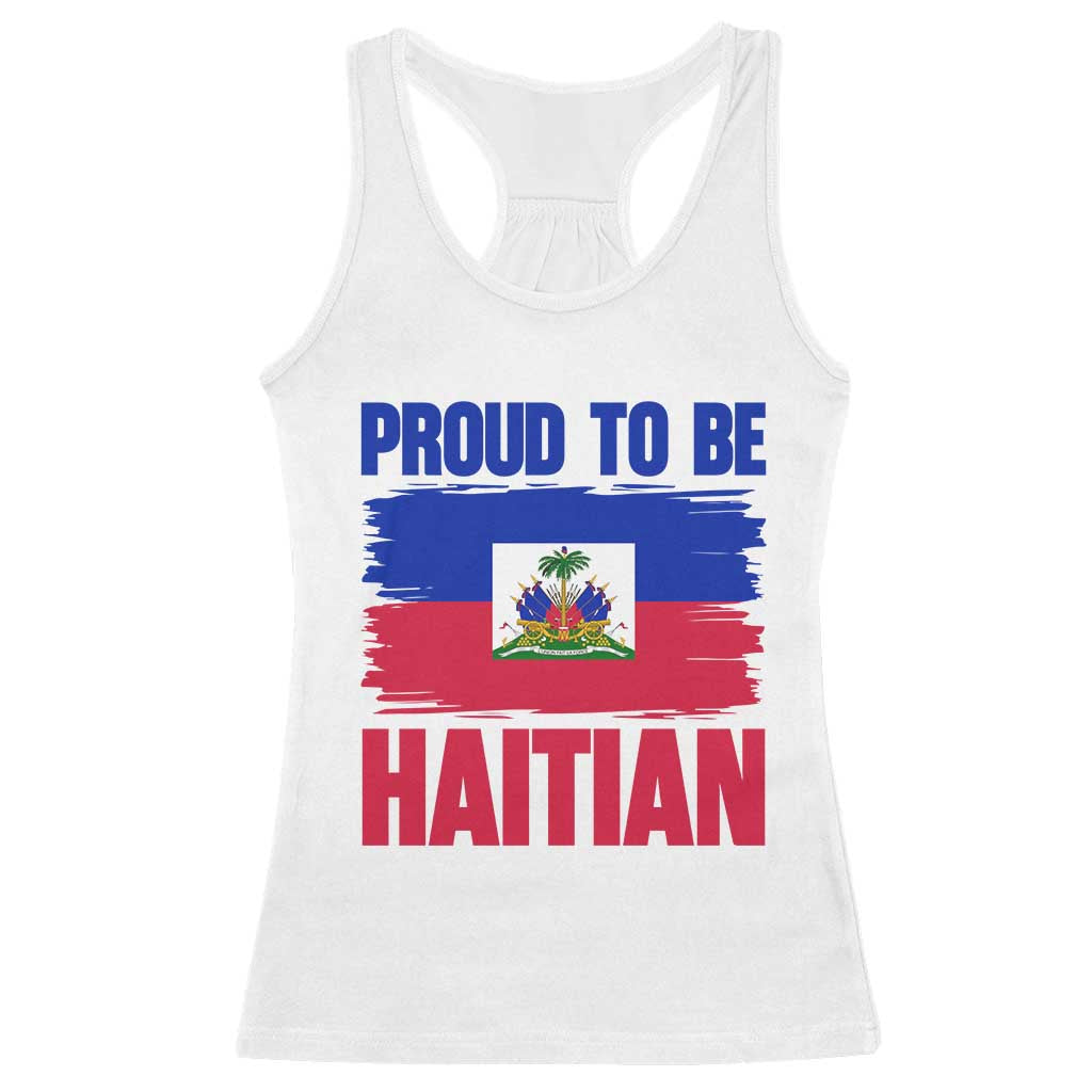 Proud To Be Haitian Racerback Tank Top Haiti Flag Heritage Pride