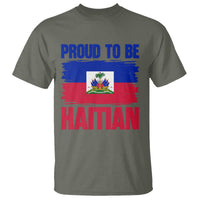 Proud To Be Haitian T Shirt Haiti Flag Heritage Pride