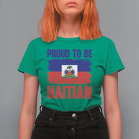 Proud To Be Haitian T Shirt For Women Haiti Flag Heritage Pride
