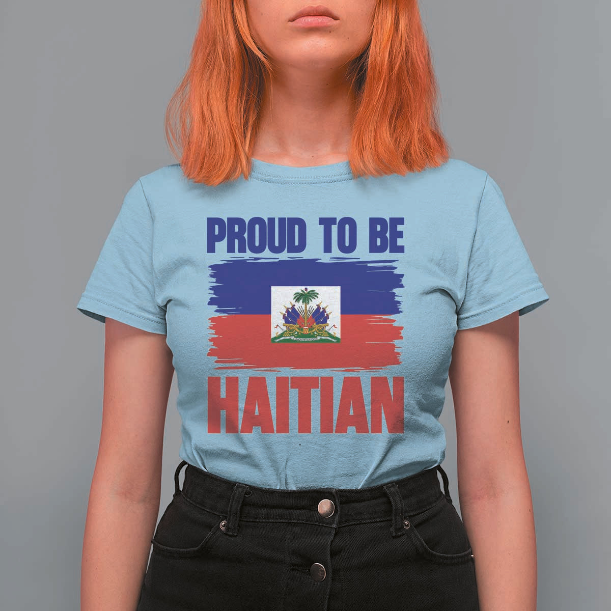 Proud To Be Haitian T Shirt For Women Haiti Flag Heritage Pride