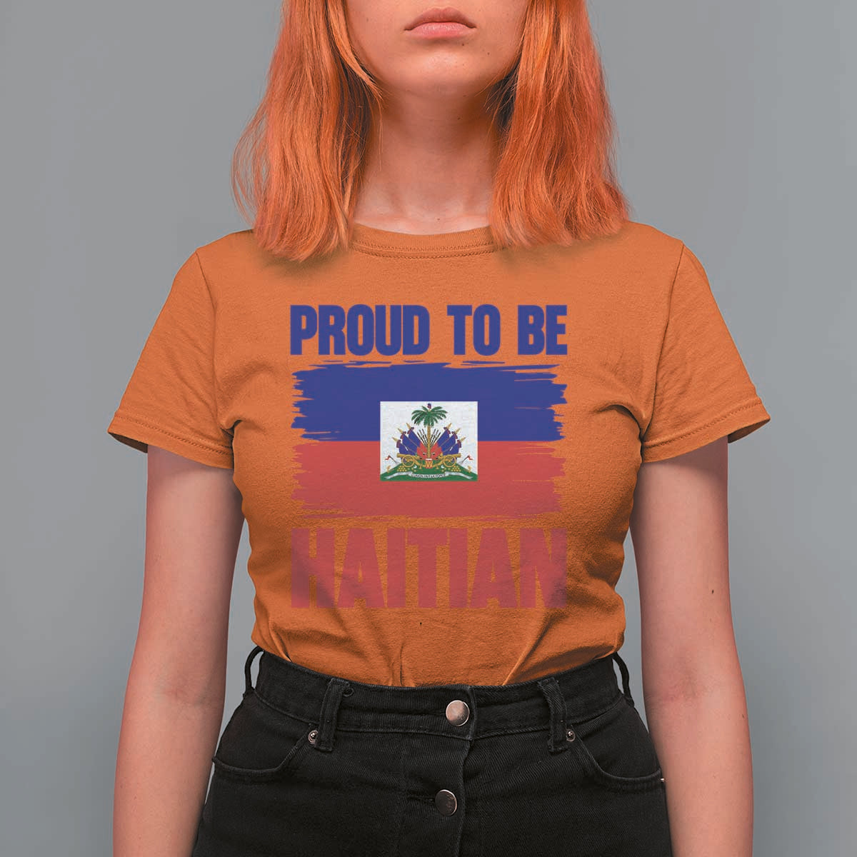 Proud To Be Haitian T Shirt For Women Haiti Flag Heritage Pride