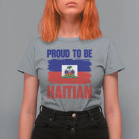 Proud To Be Haitian T Shirt For Women Haiti Flag Heritage Pride