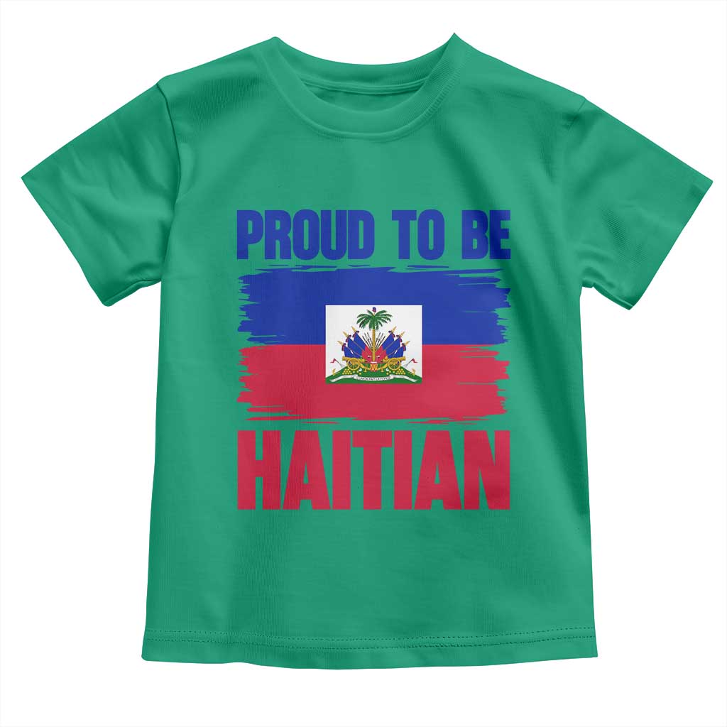 Proud To Be Haitian Toddler T Shirt Haiti Flag Heritage Pride