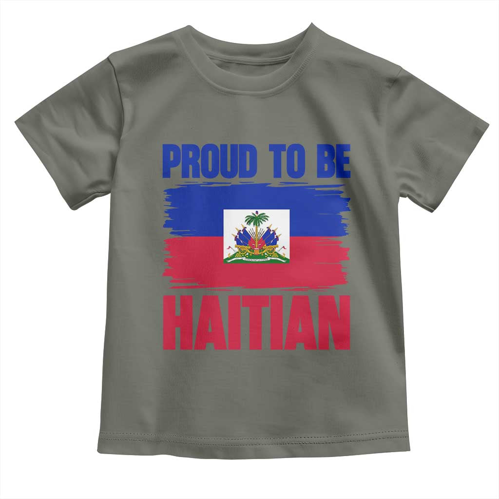 Proud To Be Haitian Toddler T Shirt Haiti Flag Heritage Pride