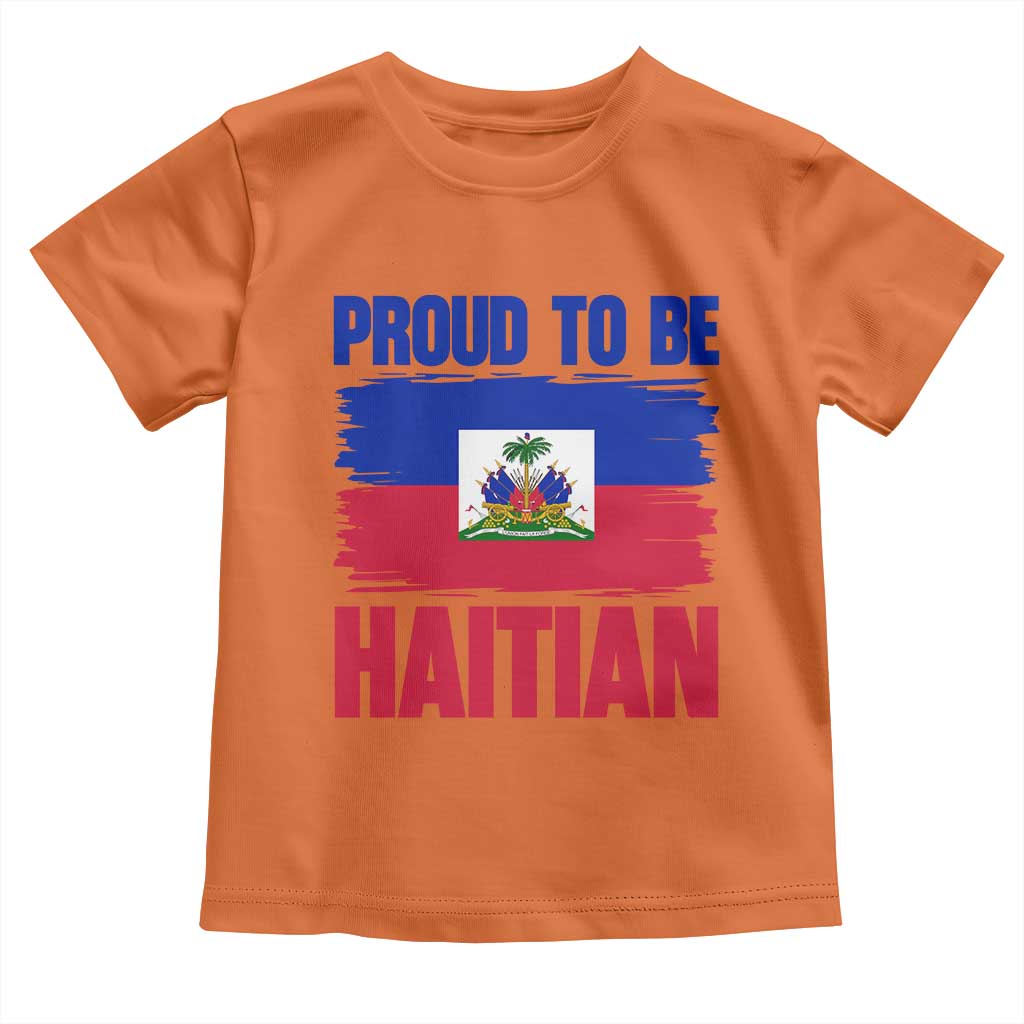 Proud To Be Haitian Toddler T Shirt Haiti Flag Heritage Pride
