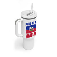 Proud To Be Haitian Tumbler With Handle Haiti Flag Heritage Pride