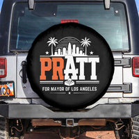 Pratt for Mayor of Los Angeles Retro Skyline Graphic Spare Tire Cover Support Local Leadership LA City California Pride
