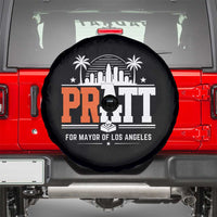 Pratt for Mayor of Los Angeles Retro Skyline Graphic Spare Tire Cover Support Local Leadership LA City California Pride