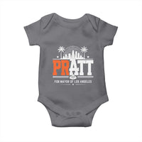 Pratt for Mayor of Los Angeles Retro Skyline Graphic Baby Onesie Support Local Leadership LA City California Pride