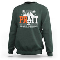 Pratt for Mayor of Los Angeles Retro Skyline Graphic Sweatshirt Support Local Leadership LA City California Pride
